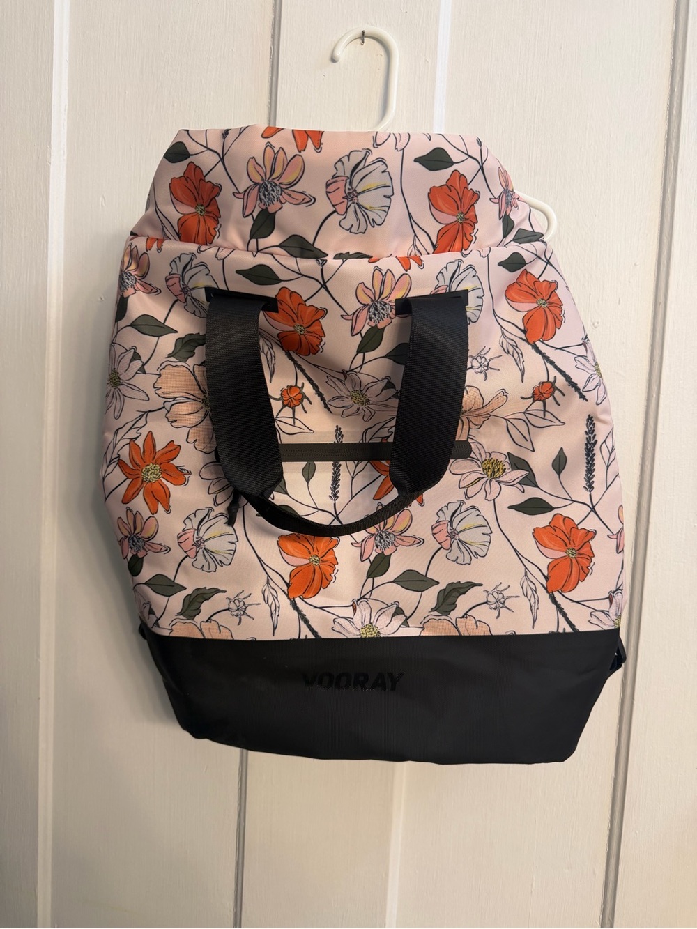 Vooray Floral Pink Gym Backpack with Black Base